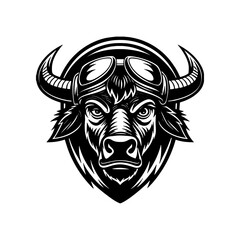 Bull Head Fierce Aggressive Face Raging Artwork Illustration
