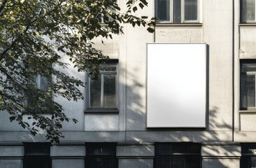 Blank Billboard on a City Building