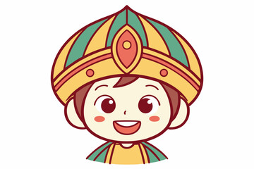 Digital cartoon style illustration for vibrant characters and playful themed creative artwork