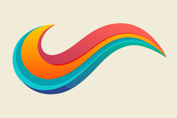 Creative colorful wave shape background with soft glow effect for tech branding visuals