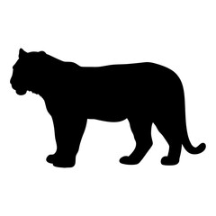 Download this stunning black tiger silhouette vector graphic for your design projects today free