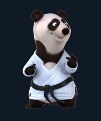 Fun 3D cartoon karateka panda © Julien Tromeur