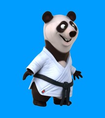 Fun 3D cartoon karateka panda © Julien Tromeur
