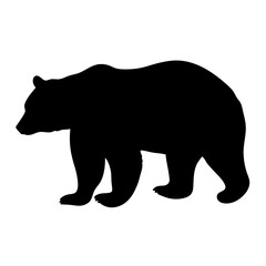 Black bear silhouette vector illustration animal wildlife mammal forest nature design graphic art image