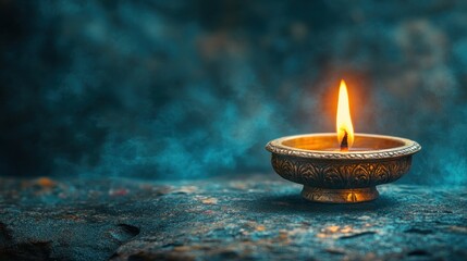 Burning lamp, spiritual light