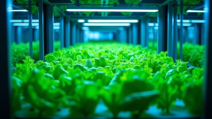 Indoor vegetable planting scene
