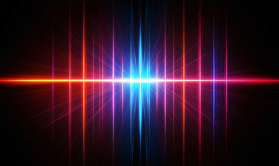 Abstract Light and Color Spectrum with Dark Background, Dynamic Energy Display
