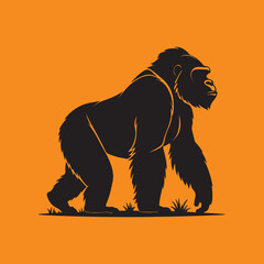 Obraz premium silhouette of a Gorilla 