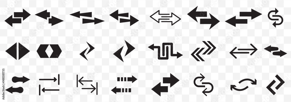 Poster arrow set. arrow icon collection. set different arrows or web design. arrow vector icon. arrows vect