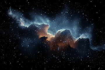 Fototapeta premium A Majestic Celestial Canvas A Stunning View of Deep Space Nebula