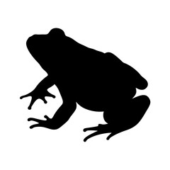 Illustration of a black frog silhouette amphibian animal wildlife nature vector graphic design art image
