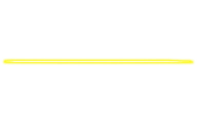 Glowing Yellow Neon Line with Transparent Background PNG, Vibrant Neon Straight Line for Modern Designs