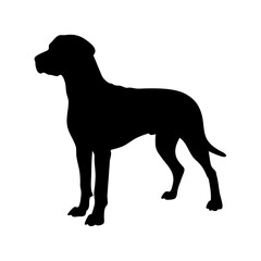 Dog silhouette vector illustration, canine companion, pet animal, dog breed, dog friend, dog art