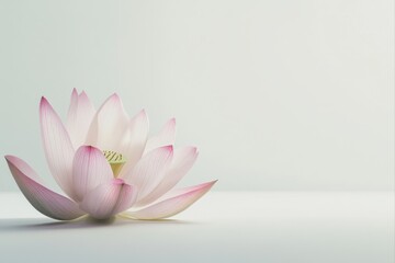 Delicate pink lotus flower blossom for spa, yoga, and meditation practices