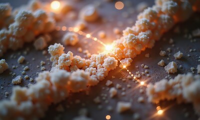 Cosmic Nebula, Glowing Stellar Dust Clouds