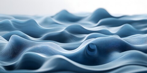 Obraz premium Abstract flowing ocean water in shades of blue, creating a sense of movement and fluidity. The smooth curves and textures evoke a feeling of tranquility