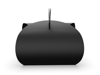 Obraz premium Blank wrap up rounded cake box carrier packaging mockup packaging for branding. 3d illustration.