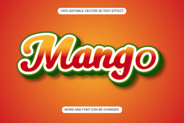 mango 3d editable text design