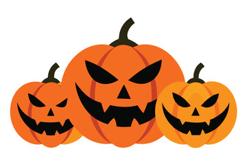 halloween pumpkin isolated on white background