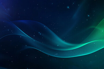 Mystical Abstract Galaxy Nebula Waves and Stars with Dynamic Color Gradient