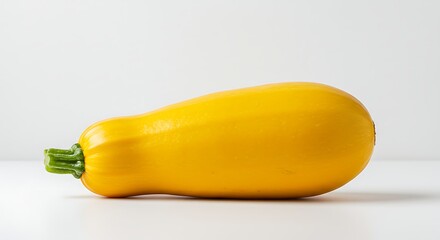 Fresh Yellow Squash Vegetable on White Background Isolated Studio Shot Perfect for Food Blog Recipe Website