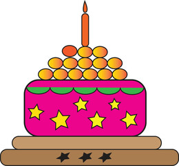 birthday cake with candles