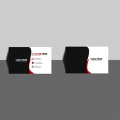 Elegant Black and red business Card Design