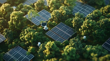 Sustainable urban growth through eco-friendly infrastructure and renewable energy image