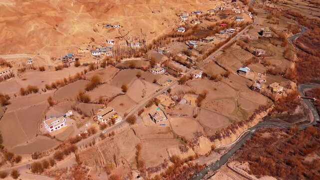 Traditional houses in Dras , laddakh village