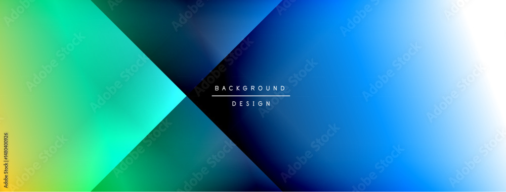 Poster Abstract gradient background. Vivid colors blend, creating dynamic visual effect. Minimalist text overlay present.
