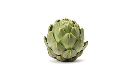 Obraz premium Fresh Artichoke Vegetable Isolated on White Background Perfect for Culinary Recipes and Healthy Eating Concepts