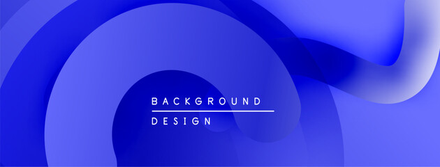 Obraz premium Abstract blue layers create flowing shapes. Minimalist design features text background design centered within composition. Smooth gradients dominate visual space.