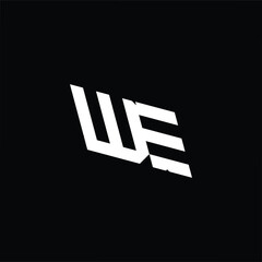 Modern flat style logo featuring the letters W and E. Clean, minimalist, and professional design perfect for branding, business identity, and corporate use.