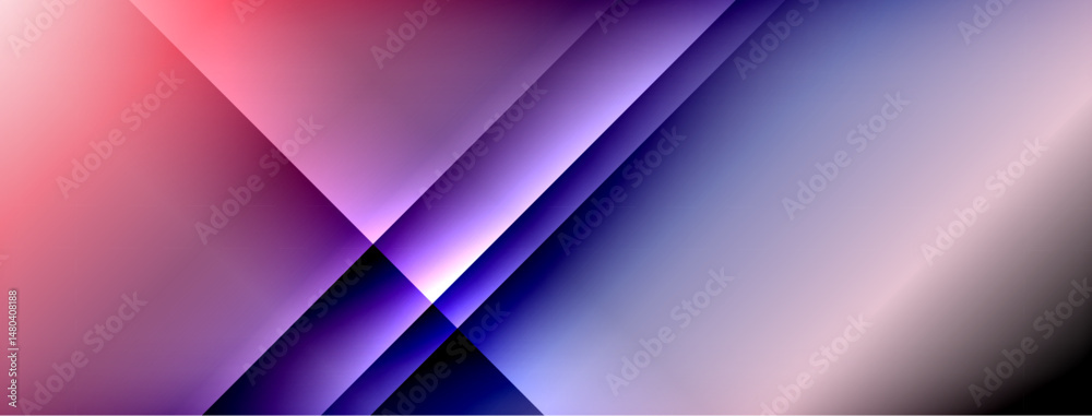 Aufkleber abstract geometric design. diagonal lines intersect, creating vibrant color gradients. pink, purple,