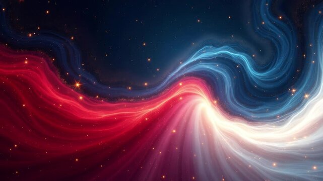 Abstract Light Streaks Red vs Blue Contrast