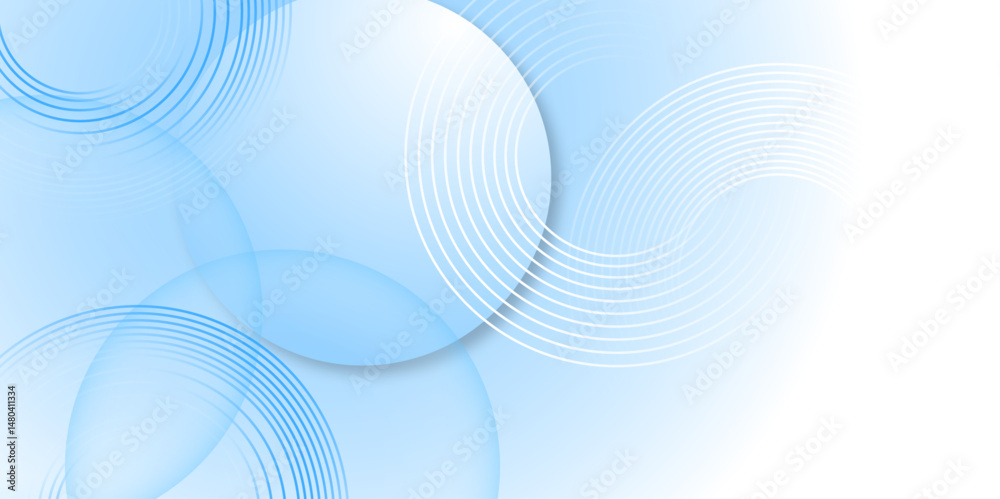 Poster abstract blue modern background with circle elements. gradient abstract background with circular lin
