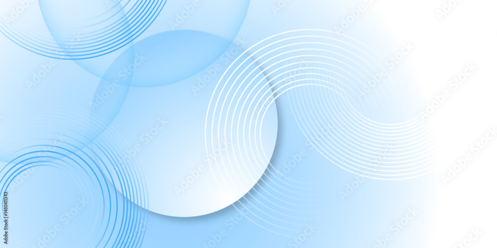 Poster abstract blue modern background with circle elements. gradient abstract background with circular lin