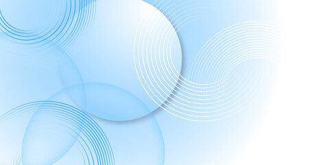 Abstract blue modern background with circle elements. Gradient abstract background with circular line patterns. Geometric stripe line art design for poster, brochure, cover, website. Vector illustrate