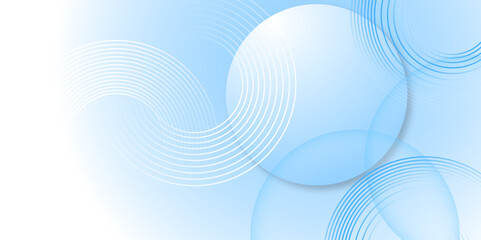 Abstract blue modern background with circle elements. Gradient abstract background with circular line patterns. Geometric stripe line art design for poster, brochure, cover, website. Vector illustrate