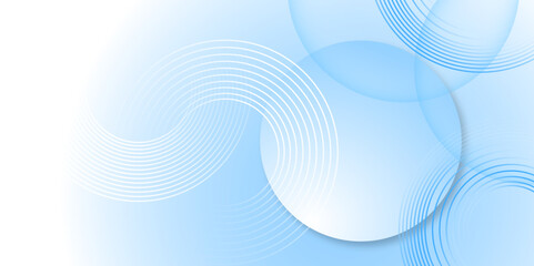 Abstract blue modern background with circle elements. Gradient abstract background with circular line patterns. Geometric stripe line art design for poster, brochure, cover, website. Vector illustrate