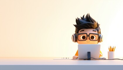 Contemporary Driven Programmer Putting In Effort At The Workplace To Achieve Success In Their Career As A Young Professional.