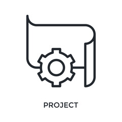 Project Icon Outline Style. Vector Illustration For Graphic Design