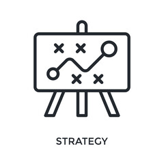 Strategy Icon Outline Style. Vector Illustration For Graphic Design