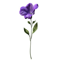 Purple flower stem vibrant glitch art nature beauty