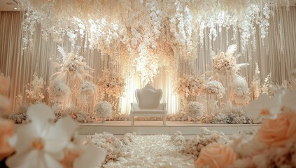 Elegant wedding ceremony setup