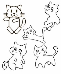 A set of funny cats