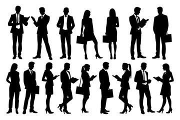Silhouette Business People Bundle – Professionals in Formal Attire_2