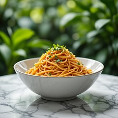 Spicy Sensation: Noodles with Chili and Cilantro  