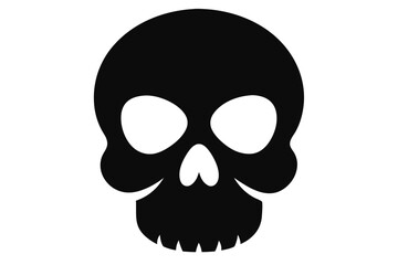 skull on black background