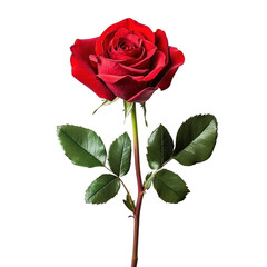  red rose gift Isolated on white transparent background